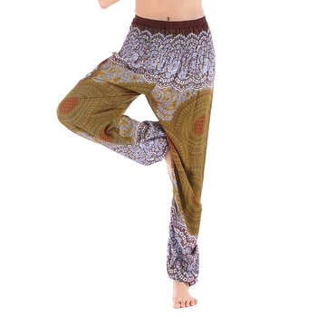 

CALOFE Women Vintage Pants Floral Print Casual Loose Travel Lounge Long Trousers Streetwear Cargo Pantalon Femme Pantalone
