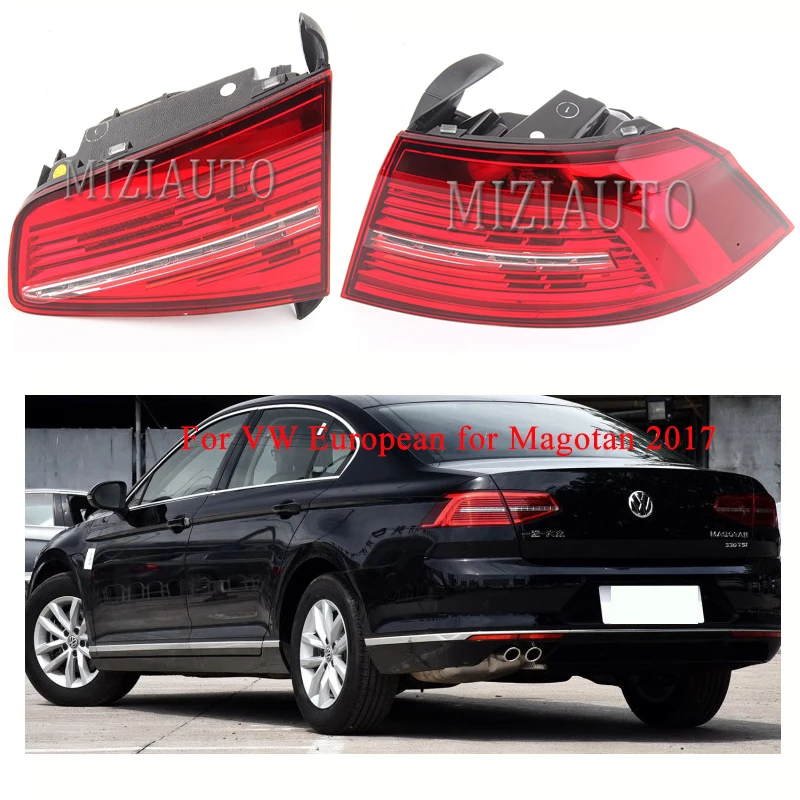 MIZIAUTO задний фонарь для VW Европейский для Magotan год задние фонари светодиодный задний фонарь лампа стоп-сигнала задний бампер свет Предупреждение