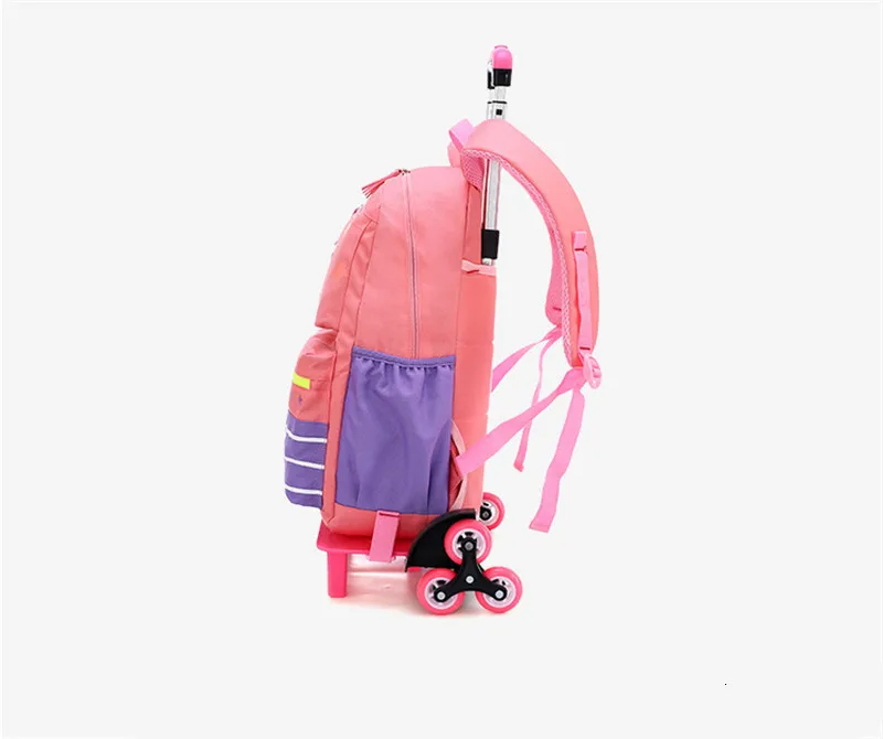 Waterproof Children Trolley School Bag 2/6 wheels Removable Backpack School bags Fashion Backpack Travel Bag Mochilas Escolares