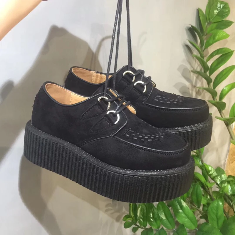 Черные ботинки "Харадзюку" Классическая прогулочная Обувь На Шнуровке ...