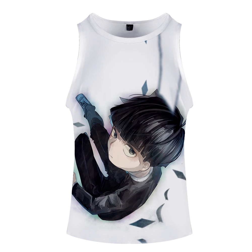 Mob Psycho 100 3D O-Neck Tank Top summer sleeveless wide shoulder men's women's casual Couple wear