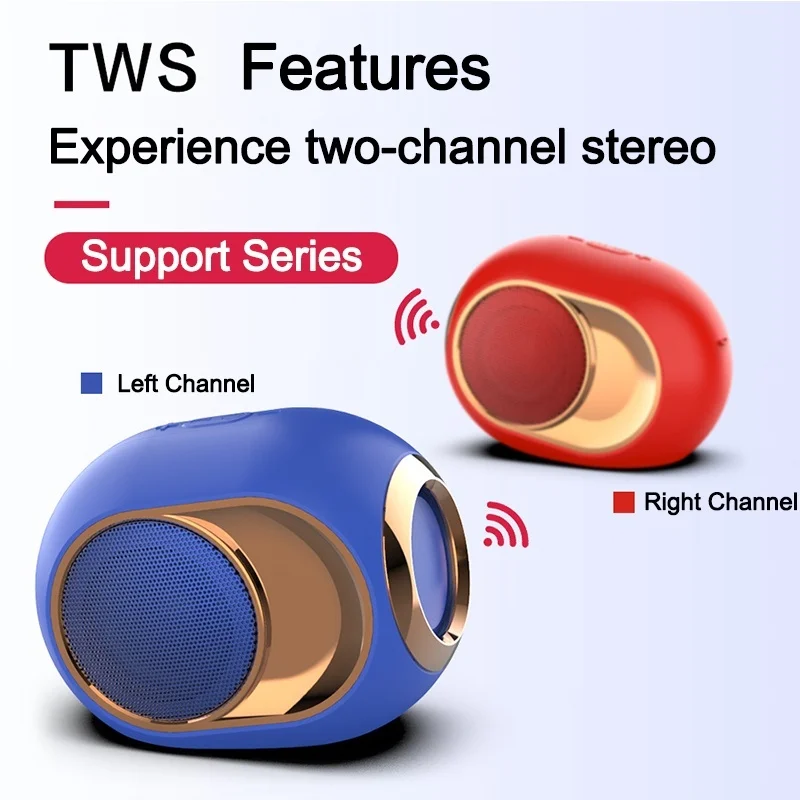 TWS портативный супер бас беспроводной Bluetooth динамик Hifi сабвуфер Саундбар динамик Поддержка TF карта Mp3 плеер