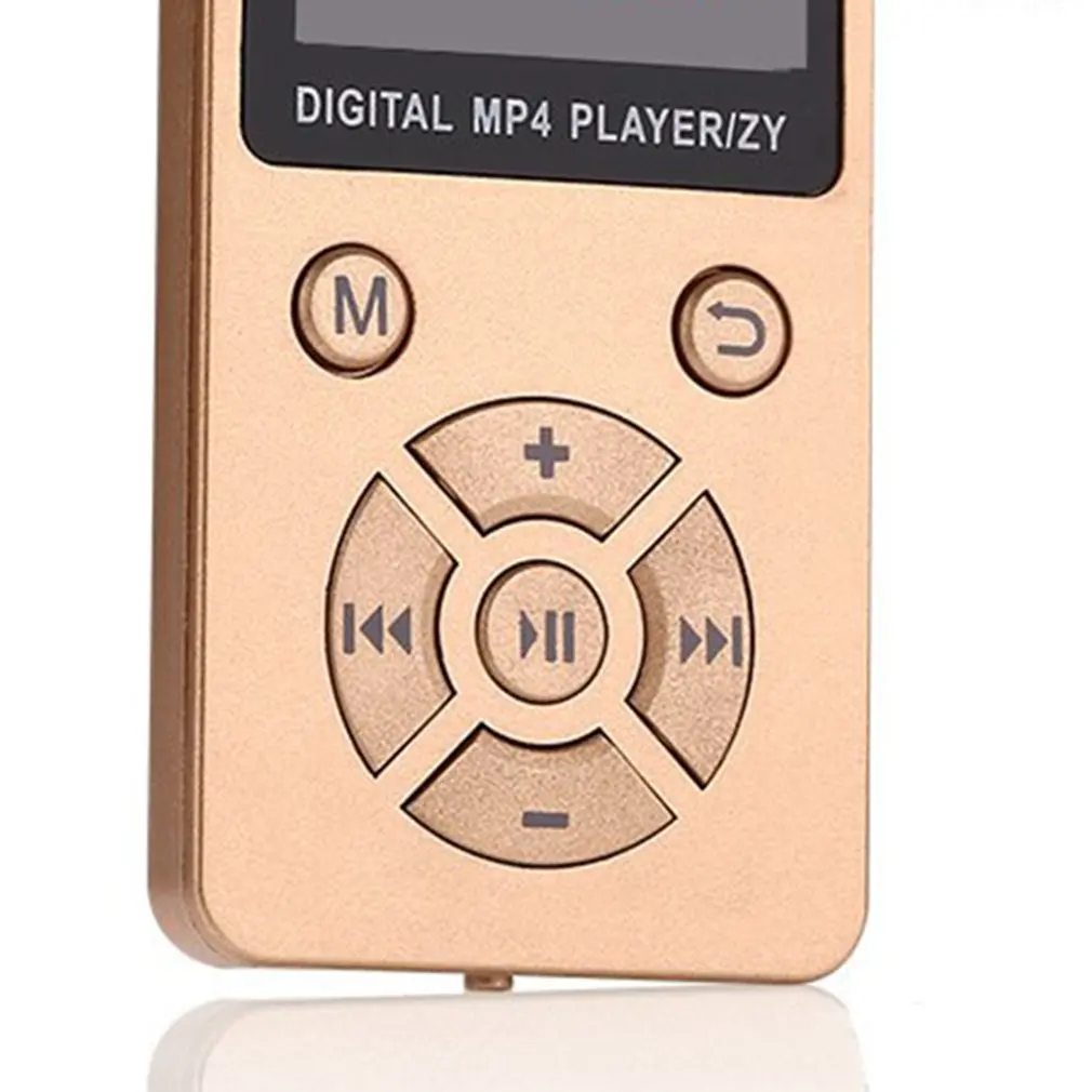 T1 Wireless Lightweight MP3 MP4 Music Player With Screen Ultra-thin Portable Mini Player Adjustable Mode Button Type