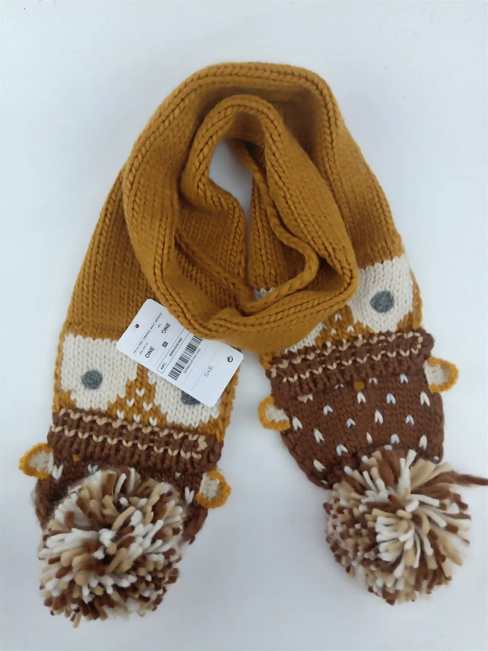 new winter warm animal design fox style knitted hat and scarf sets for baby boy girls kids children