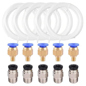 

3D Printer Accessories Teflon Tube Set PC4 M6 Pneumatic Connector PC4 M10 Straight Connector