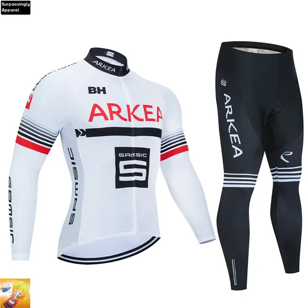 Picture Color Pro ARKEA велосипедная Джерси, одежда UCI World Tour Team, белая с длинным рукавом 12D гелевая велосипедная спортивная одежда Ropa Ciclismo - Цвет: Picture Color