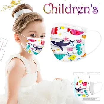 

10PCS S Children's mask Disposable Face Mask Industrial 3Ply Ear Loop Filter Hygiene Thicken Face Mouth Mask Earloop Mascarilla