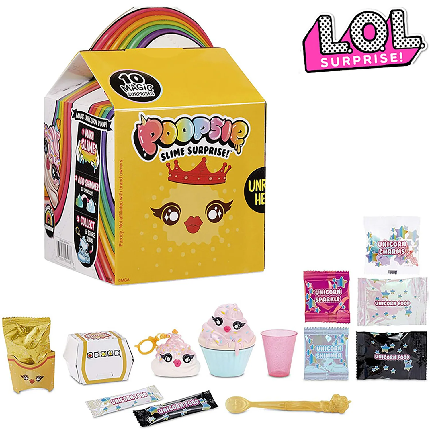 Lol Surprise Dolls Poopsie Surprise Unicorn Poopsie Slime Surprise Drop 4 Fast Food Two D.I.Y. Slimes Blind Box Kids Toys Girls