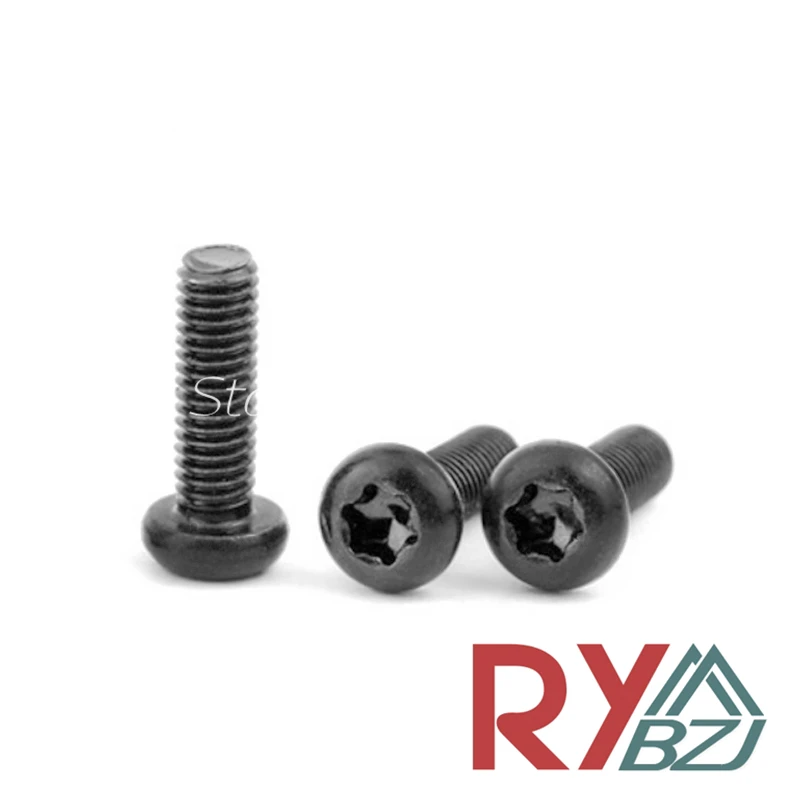 Винт Torx из углеродистой стали с круглой головкой черный цвет M1.6 M2 M2.5 M3 M4 ISO14583