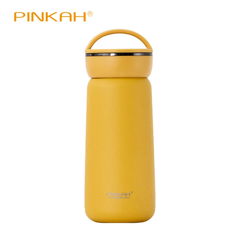 

PINKAH 350ml Thermos 316 Stainless Steel Vacuum Flask Portable Travel Coffee Mug Thermocup With Tea Filter Insulated Water Cup
