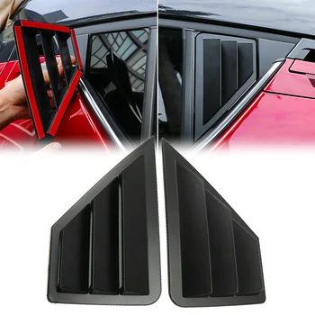 

2Pcs Shutter Side Window Louver Vent Cover Trim Black Car Sunshade Exterior Accessories For Toyota C-HR 2016-2019