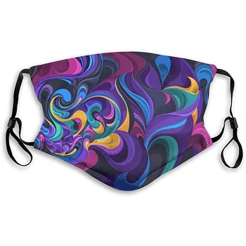 

1pc Adult Cute Printed Face Mask Dust 2-layer Face Maska Washable Reusable Earloop Mask Mouth Cover Maschere Can Put Filter