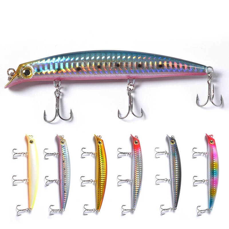 

1pc popper Fishing Lure 12cm 15g isca artificial hard bait 3D Eyes Treble Hook floating wobblers Minnow Crankbait pesca tackle