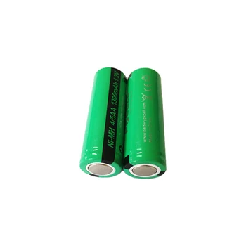 

2Pcs PKCELL 4/5AA 1300mah 1.2v NIMH rechargeable battery 4/5 aa 14430 batteries in flat top non PCM in industrial pvc packing
