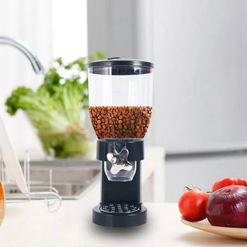 

New Dry Food Dispenser, Single Control Kitchen Storage Container, 0.8-Gal Capacity Dry Food Cereal Dispenser for Cereal Trail Mi