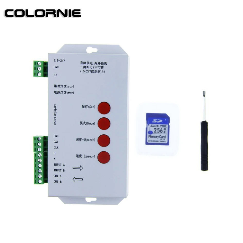 

LED Strip RGB Controller 2048 Pixels LED Controller Luces Led Decoracion DC5-24V T-1000S RGB Controler