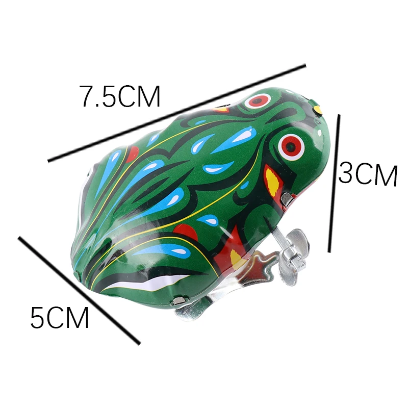 Toy Frog 8090 after Children Classic Bounce Algam Nostalgic Cartoon Green Mainland China Winding Jump Big