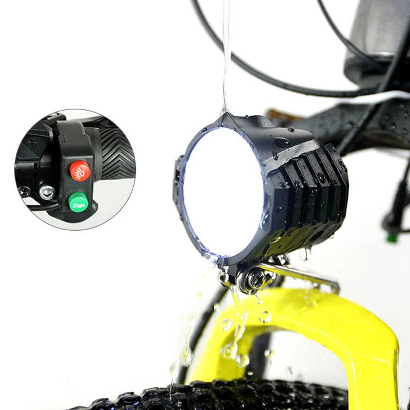 

Electric Mountain Bicycle 36V48V Headlight Front Light Spotlight W/ Horn UK FAST