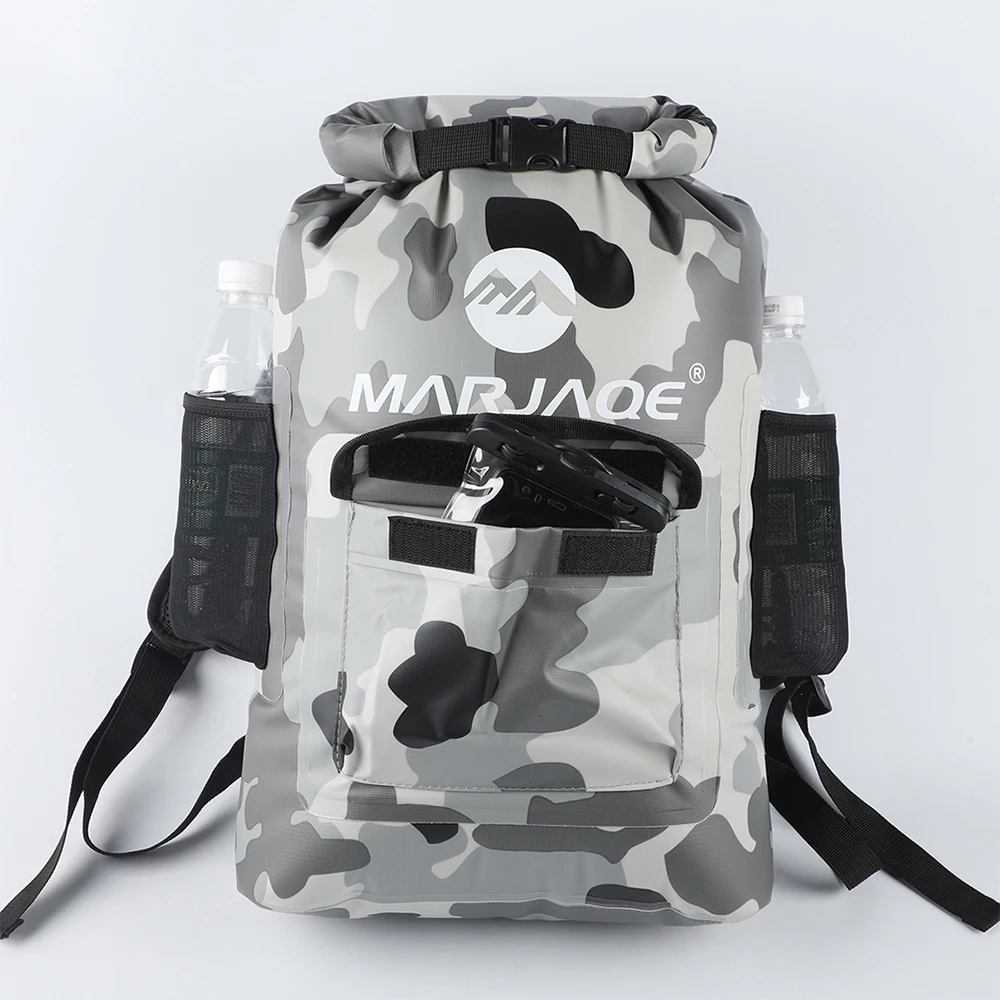 Outdoor Waterproof Backpacks Shoulder Bag 22L Upstream Bag Drifting Waterproof Bucket Bag Camouflage Drying Bag Travel Backpack 6
