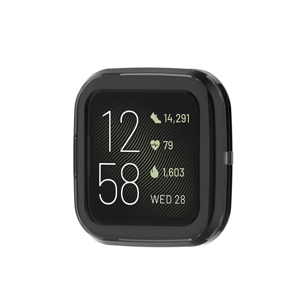 6 шт./компл. защитный чехол против царапин чехол для часов набор для Fitbit Versa2 Smartwatch циферблат прозрачный чехол Крышка Аксессуары