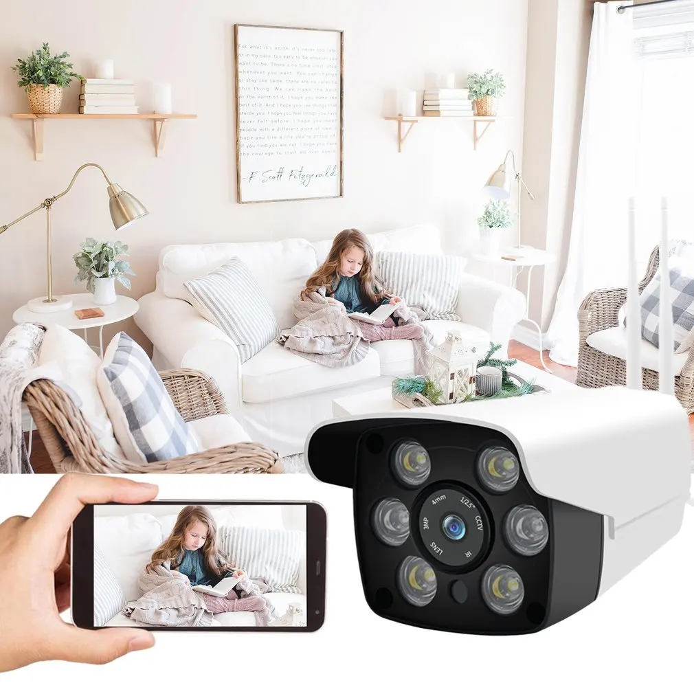 Wi-fi-камера для использования на улице ip-камера с разрешением HD Беспроводная Всепогодная защита камера ночного видения комплект видеонаблюдения