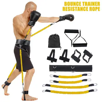 

New Sports Fitness Resistance Bands Set for Leg and Arm Exercises Boxing Muay Thai Home Gym Bouncing Strength Training Equipment