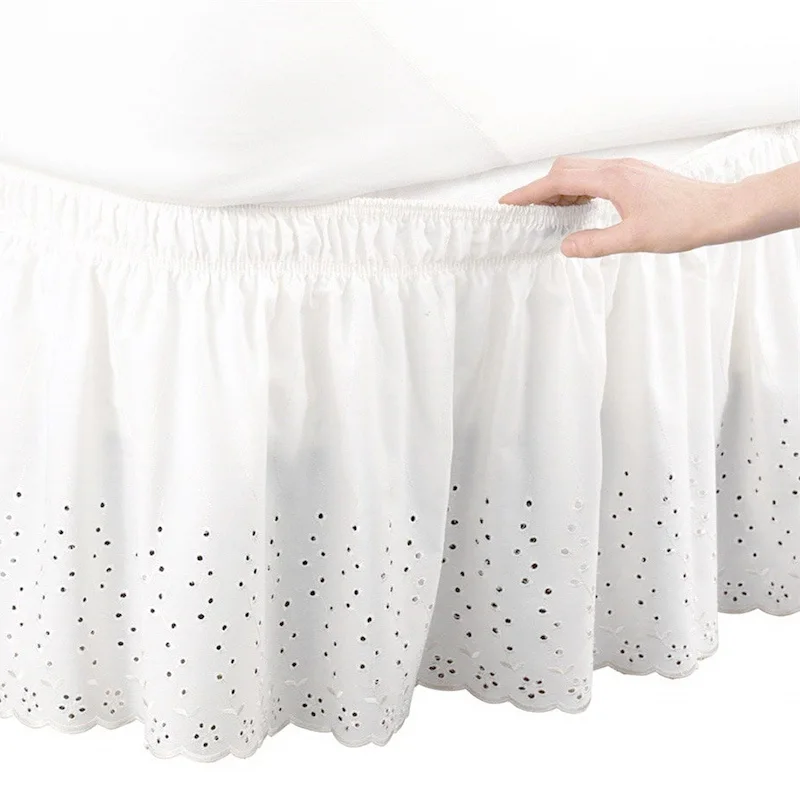 cheap Twin Full Queen King Size Bed Skirt Home Bed Cover without Surface Elastic Band Bed Skirt Bedding Hotel Bed Cover
