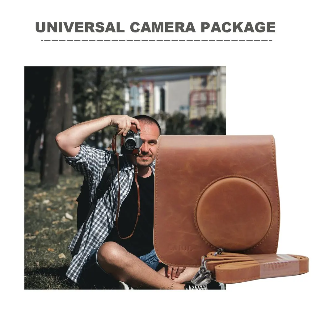 PU Leather Instax Camera Case Bag for Fujifilm Instax Mini 7s 7c Instant Camera Polaroid Camera Protective Case