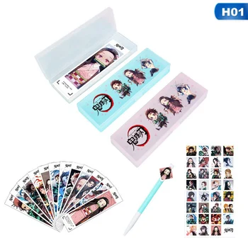 

Demon Slayer Kimetsu No Yaiba Kamado Tanjirou Nezuko Zenitsu Giyuu Inosuke Pen Pencil Case Bag Box Stationery Plastic Gift