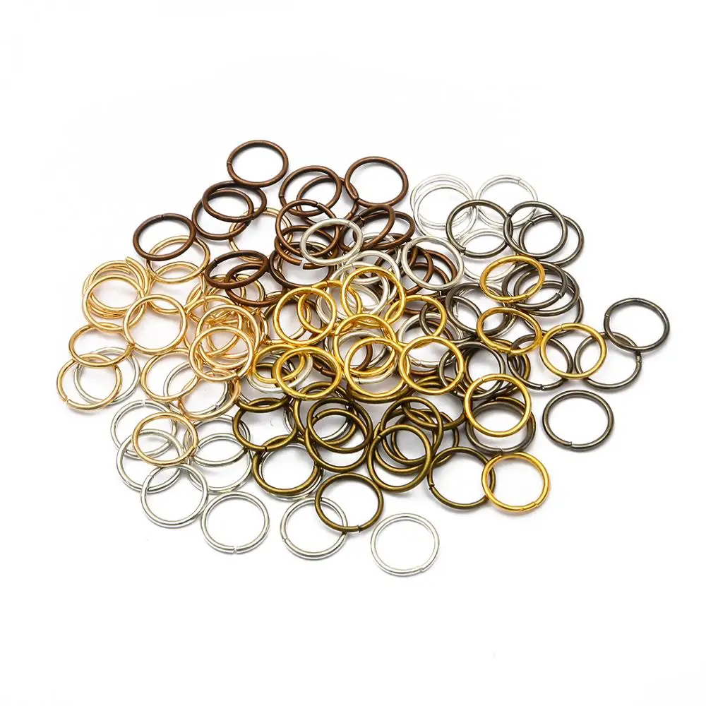 5-500pcs/lot 3-20mm Metal Single Loops Open Jump Ring & Split Ring Connectors For DIY Jewelry Making Findings Supplies