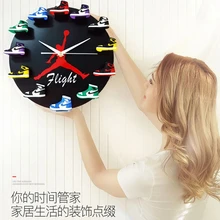 

Aj Clock Basketball Supplies 3d Three-dimensional Shoe Wall Clock Aj1-12 Generation Wall Clock Black White Small Shoe Clock
