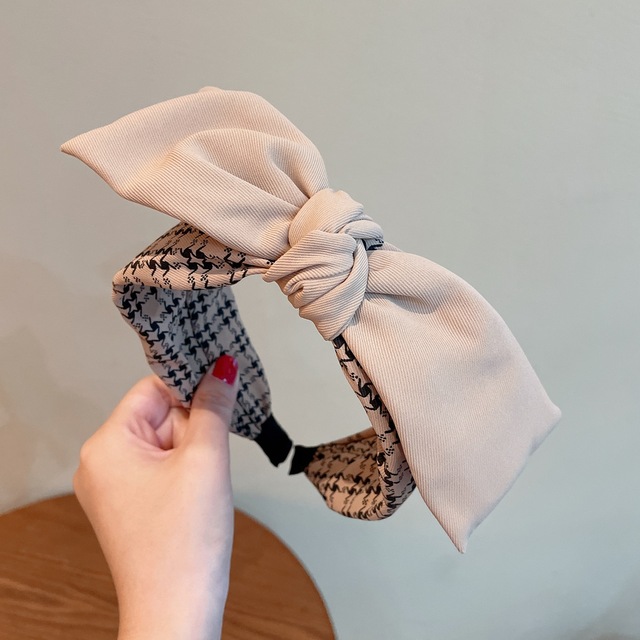 Color Simple Style Elastic Bows Headband Hair Hoop Accessories for Girls Hair