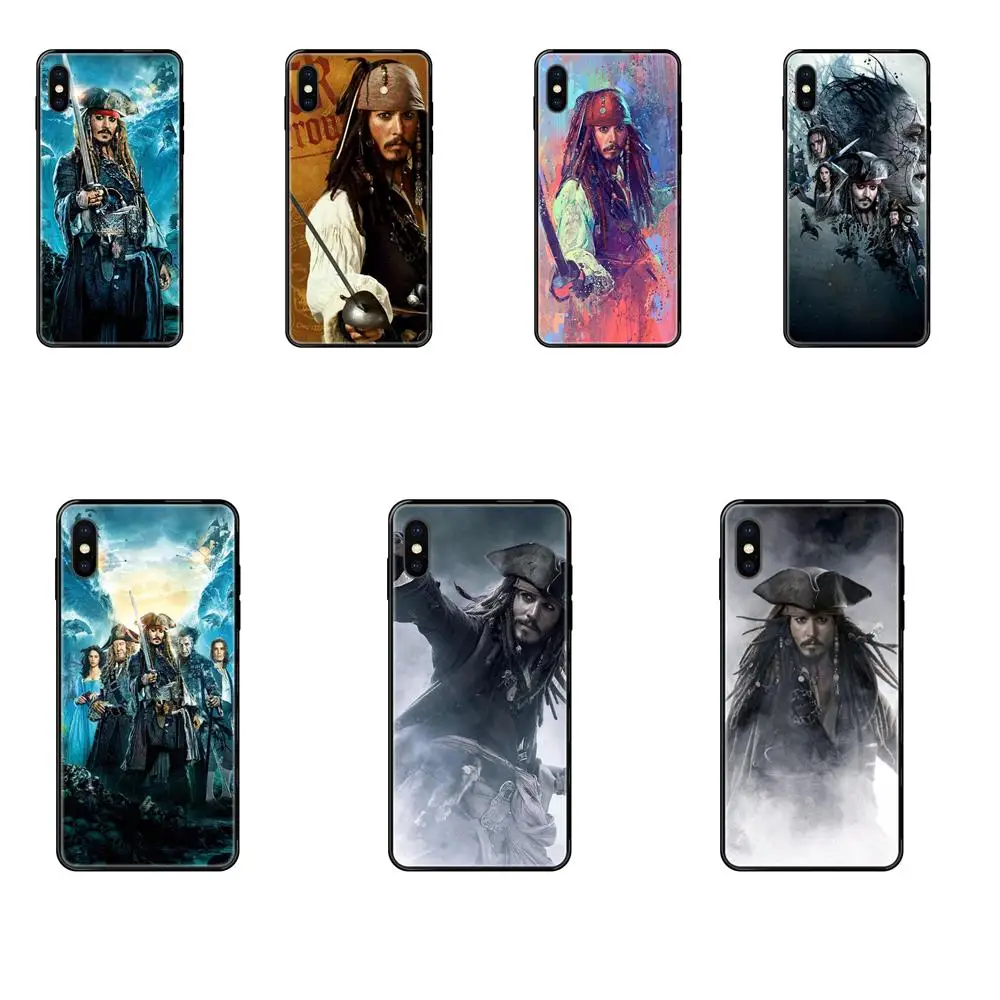 Мягкий ТПУ Черный чехол с принтом для iPhone 11 12 Pro XS Max X 8 7 6s Plus 5 SE XR 2020 Пираты
