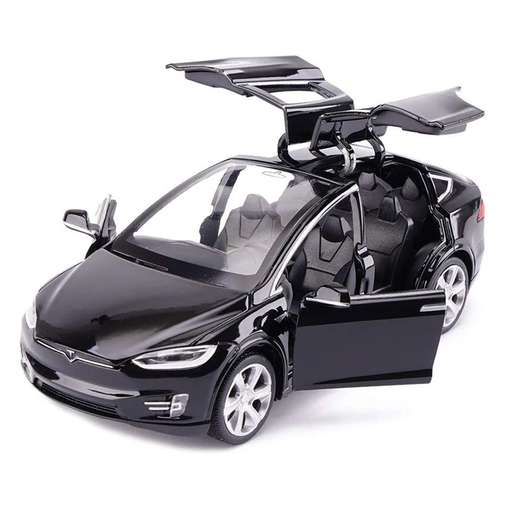 Car Tesla Model X 132 Scale Alloy Diecast Pull Back Electronic Toys