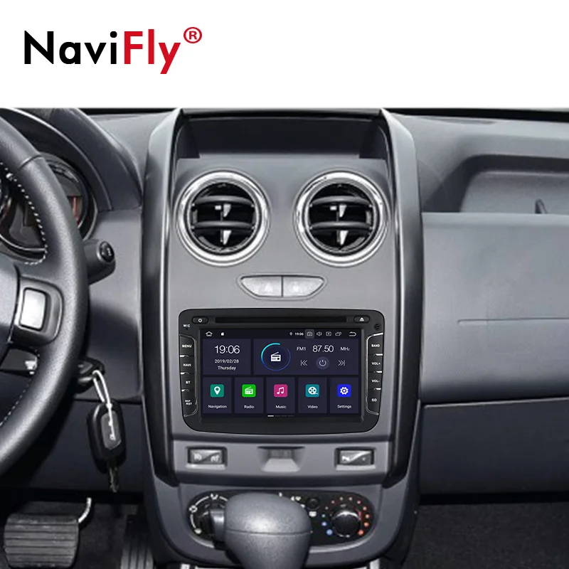 Discount NaviFly IPS+DSP Android 9 car dvd player for Dacia/Sandero/Duster/Renault/Captur/Lada/Xray 2/Logan 2 Autoradio gps navigation 1