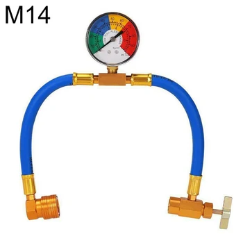 

Universal 100PSI Car Air Conditioning Refrigerant Charging Hose Pipe With Gauge for M14 R134A Car Accessories