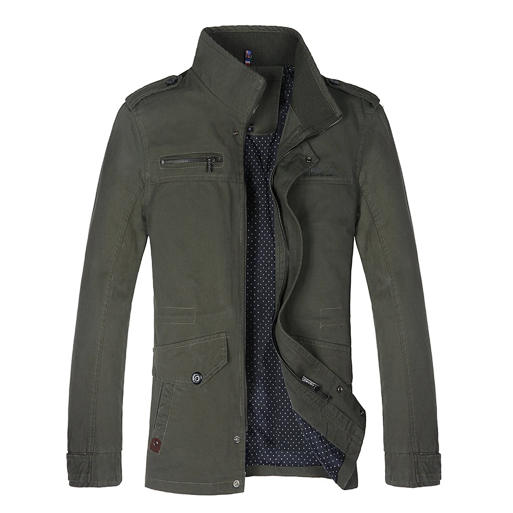 Army green Мужская деловая куртка, классический бренд, высокое качество, мужские куртки и пальто,, осенняя Повседневная одноцветная куртка, Chaqueta Hombre - Цвет: Army green