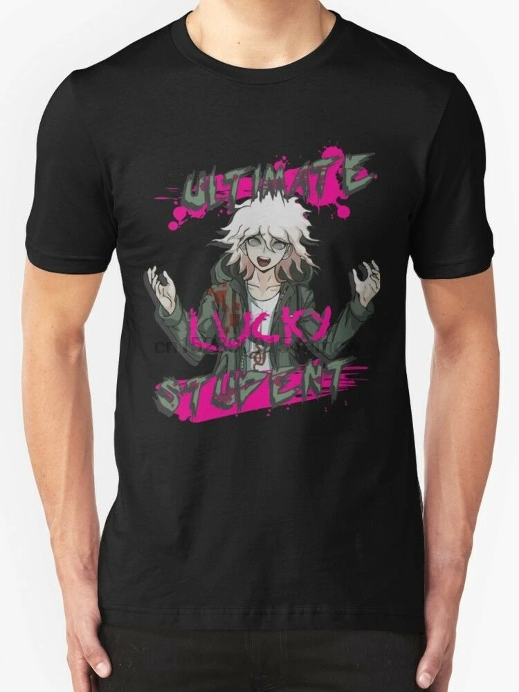 Nagito Komaeda - The Ultimate Lucky Студенческая Мужская футболка черного цвета (1) | одежда
