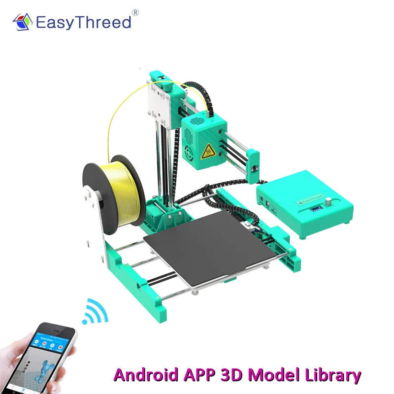 Mini stampante 3D EasyThreed K9 stampante 3D regalo Entry Level facile da  usare FDM TPU PLA filamento 1.75mm nero
