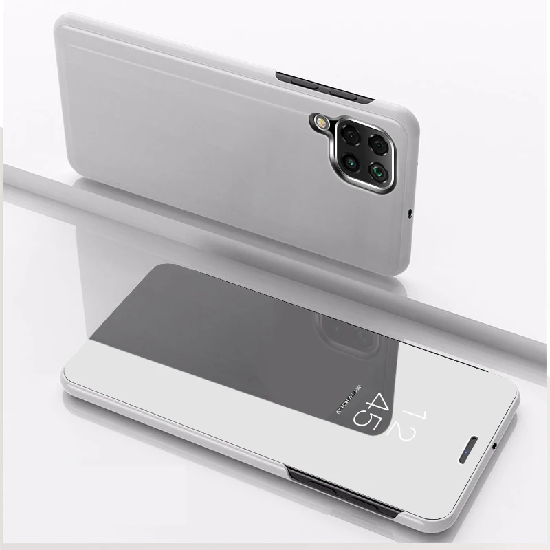 Phone case Smart mirror flip case Samsung A12 Case Flip Mirror Stand Phone Case Samsung Galaxy A12 Luxury Protective 6.5 inch