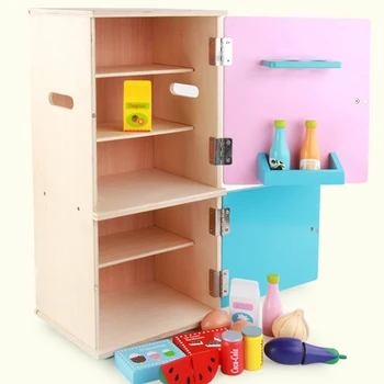 

15Pcs Kids Role Play Fridge Toy Mini Refrigerator Playset Educational Home Appliance Toy Birthdaty Gifts 2020