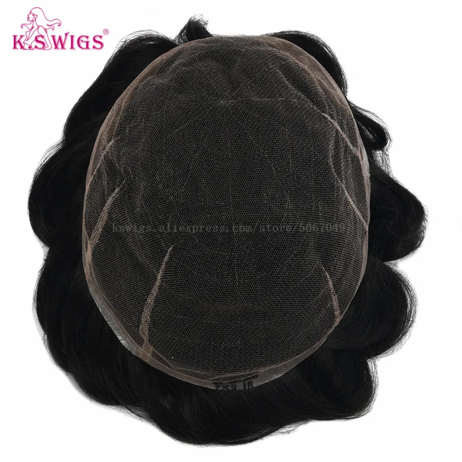 Clearance Multiple Base Men's Wig Indian Human Hair Toupee Density Durable Capillary Prosthesis Hair Replacement Systems