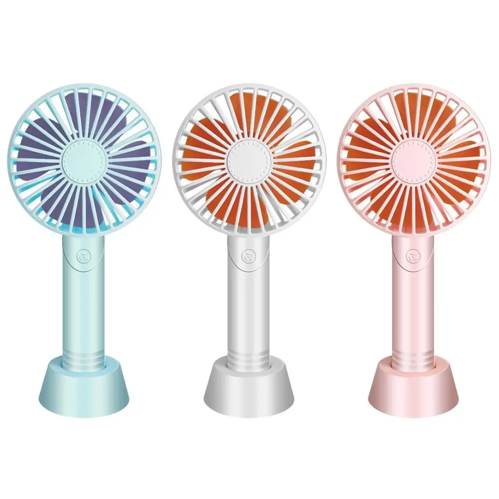 Summer Portable Rechargeable Handheld Air Cooling Fan Cooler with Phone Stand