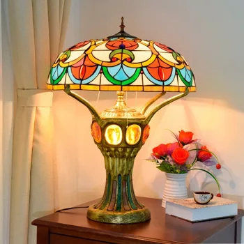 

high-grade large sitting room the bedroom of the republic of reception lobby bar decoration lamp tiffany stained glass