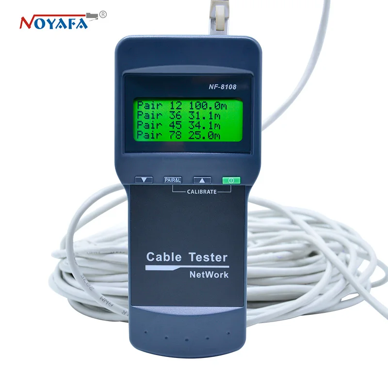 Высокое качество NOYAFA NF 8108A сетевой тестер Длина Кабеля Тестер точки останова