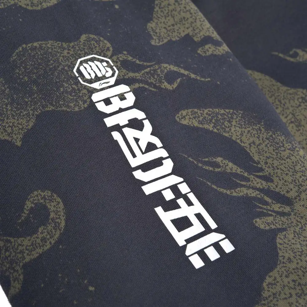Li-Ning Мужская баскетбольная Толстовка BAD FIVE, зимние теплые флисовые спортивные свитера с подкладкой из 65% полиэстера и 35% хлопка AWDP909 MWW1615