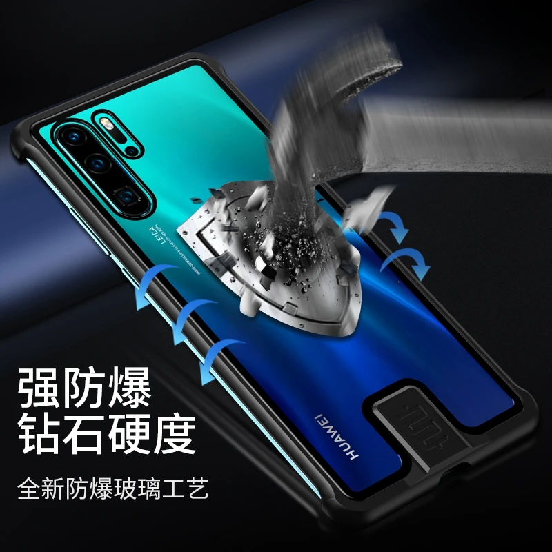 Тонкий Бескаркасный металлический чехол для телефона huawei P30 Pro, чехол P30Pro из закаленного стекла, чехол для huawei P30 P 30, металлический бампер