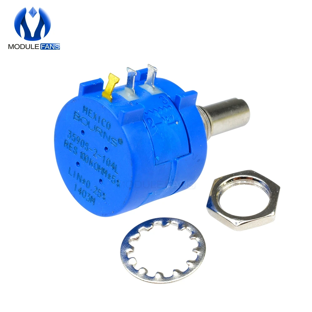 Multiturn Potentiometer 3590S-2-103L 3590S 500R 1K 2K 5K 10K 20K 50K 100K Ohm 10-Turns Rotary Adjustable Resistor