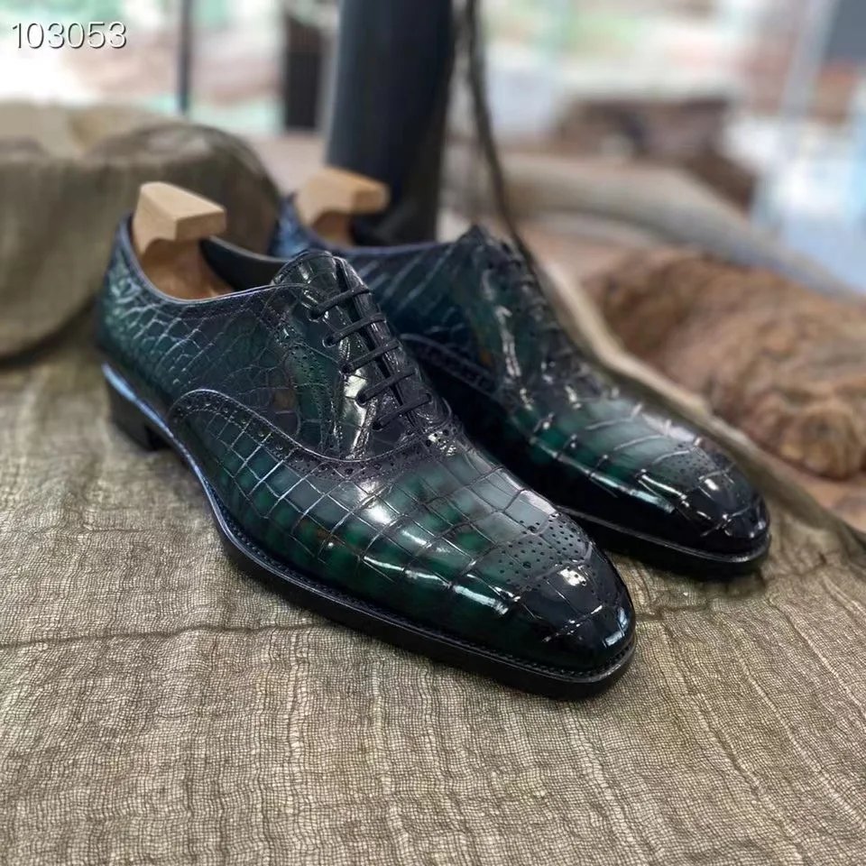 Sipriks New Style Real Stingray Skin Shoes scarpe eleganti da uomo