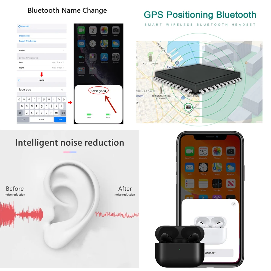 Original AP Pro TWS Bluetooth Earphone Wireless Headset 1:1 tws Air 3 Pro Smart Sensor Earbuds Pop Up 8D Hifi Stereo Head phone